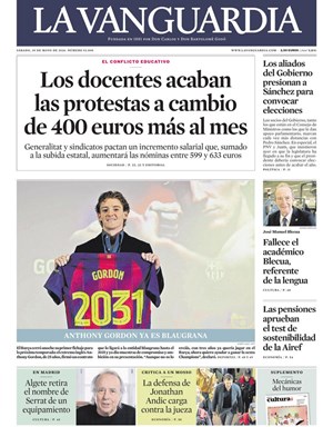Cubierta La Vanguardia