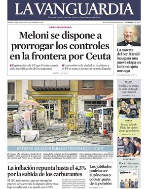Cubierta La Vanguardia
