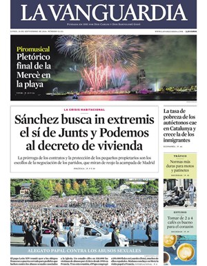 Cubierta La Vanguardia