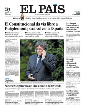 Cubierta El País
