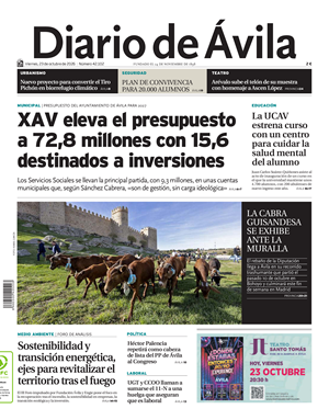 Cubierta Diario de Ávila