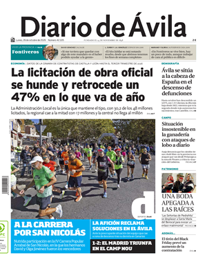 Cubierta Diario de Ávila