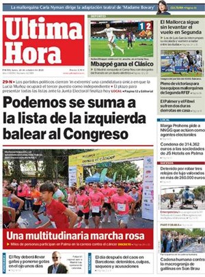 Cubierta Última Hora