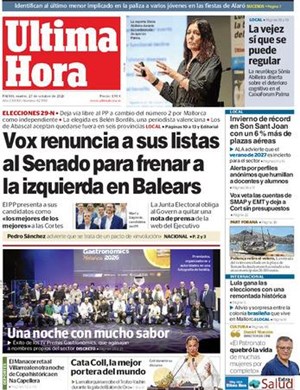 Cubierta Última Hora